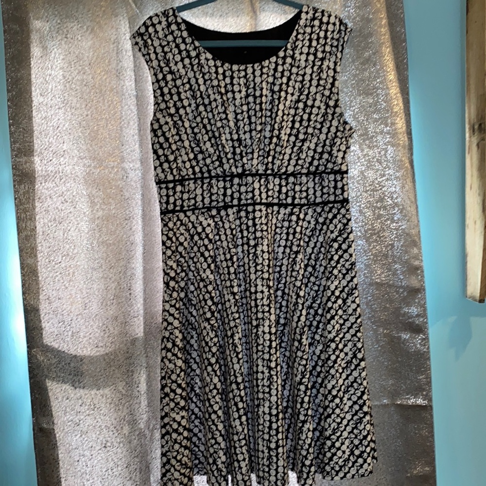 Black and white business casual dress